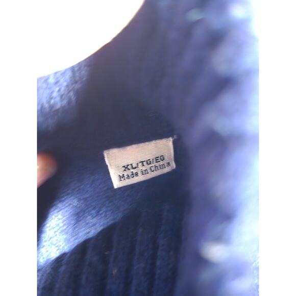 Penguin Blue LambsWool Crew Pullover Sweater - XL Mens Elbow Pads - Picture 7 of 9